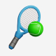 Cartoon Tennis Ball & Racket - 3DOcean Item for Sale