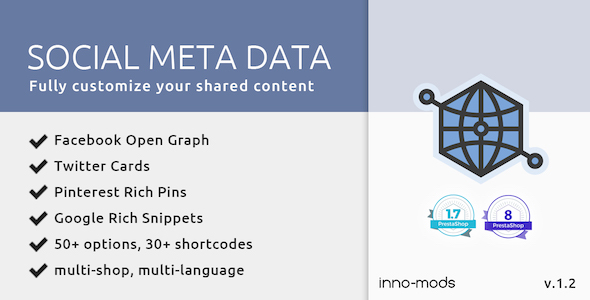 Social Meta Data for Prestashop