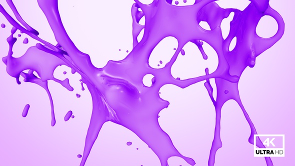 Purple Paint Explosion Splash