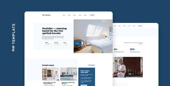 Hosteller – Hostel Booking PHP Template – 0 Sold!