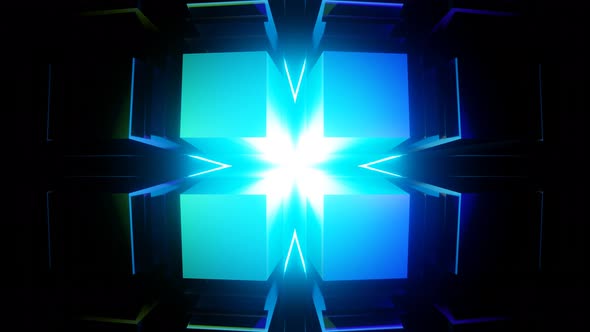 Abstract VJ Loop with Pulsating Shapes and Lines