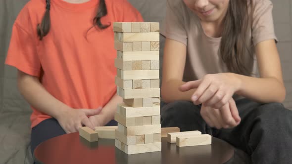 Friends Play with Wooden Bars