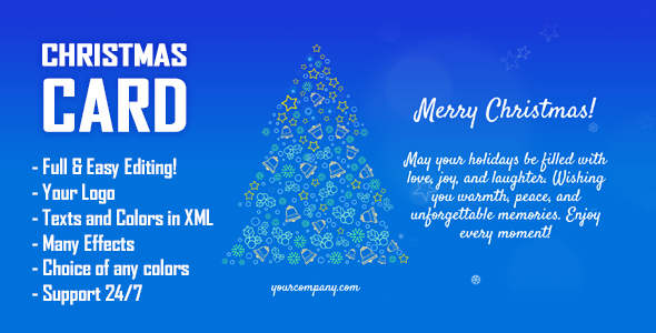 Christmas Card - Animated HTML5 Canvas Template