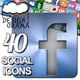 40 Social Icons - Airbrush, Brushed Metal & Normal - GraphicRiver Item for Sale