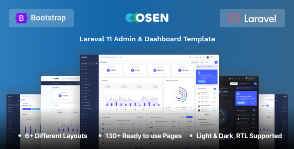 Osen – Laravel 11 Admin & Dashboard Template – 0 Sold!