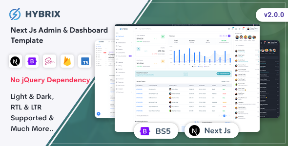 Hybrix - Next Js Admin & Dashboard Template