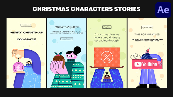 Christmas Characters Stories | After Effects alt