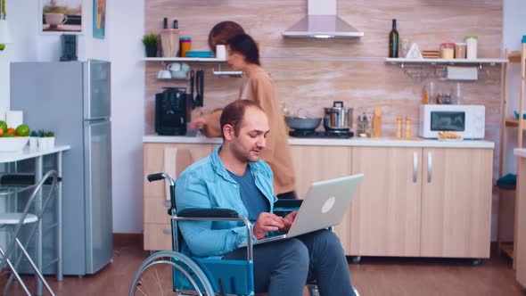 Disabled Businessman in Wheelchair