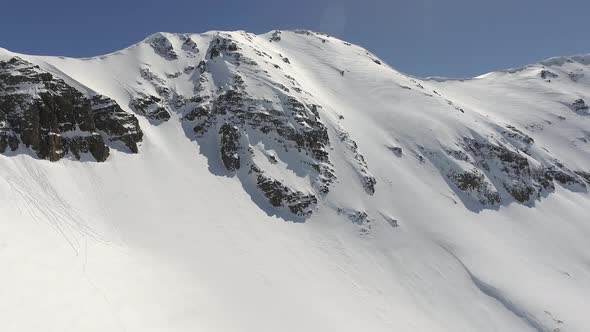 Mixed Snowy and Rocky Mountain Ridges