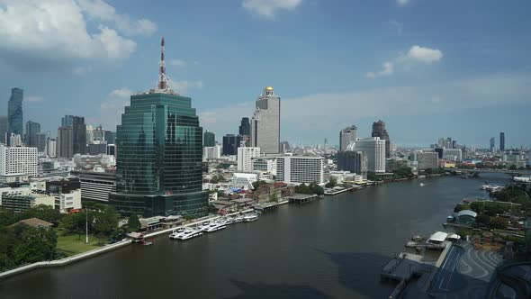 Beautiful building architecture around Bangkok city in Thailand