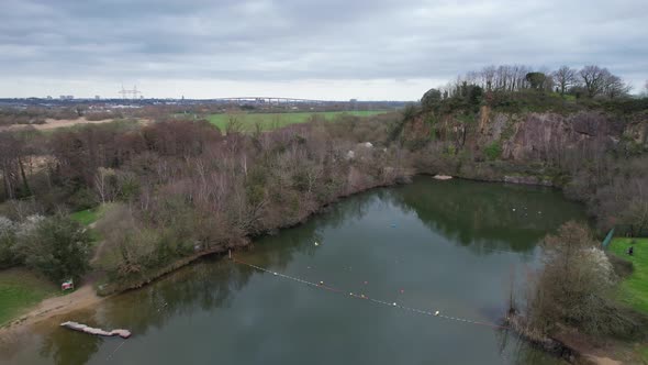 An old stone pit next to the town