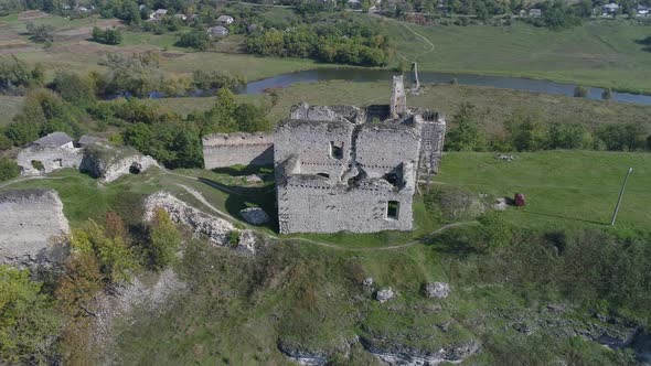 Aerial of Skala-Podilsky Castle