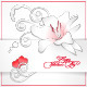 Floral Valentine's Day White Background with Heart - GraphicRiver Item for Sale