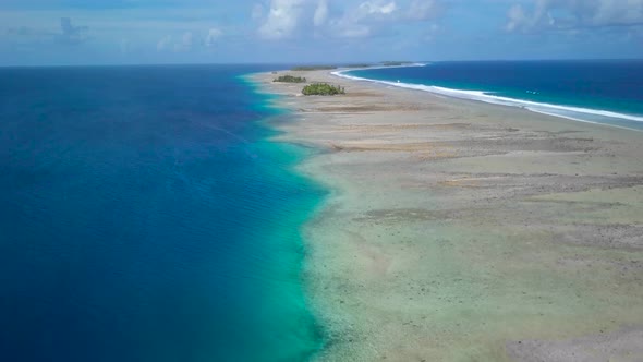 Small Tropical Uninhabited Island Majuro Marshall Islands