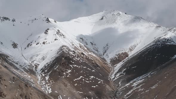 Amazing View of Snowy Peaks of Altai Mountains