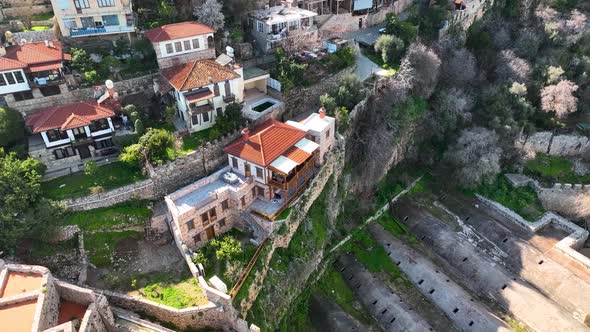 Alanya Castle Alanya Kalesi Aerial View 4K