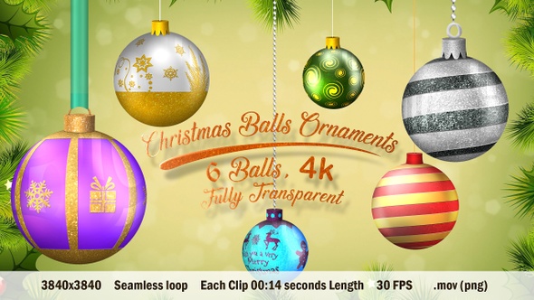 Christmas Balls Ornaments 4k Part 02 alt