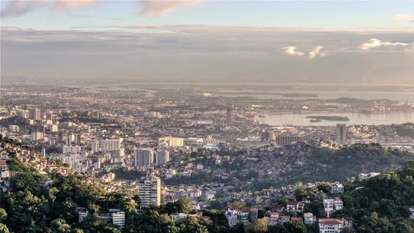 Time-lapse city view of Rio de Janeiro, Brazil.