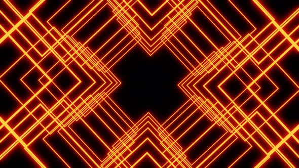 Abstract Orange Led Neon Changing Shape Arrows Vj Loop Tunnel Seamless Animation