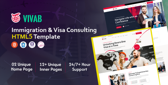 Vivab - Immigration and Visa Consulting HTML Template