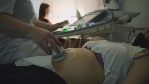 Pregnant Woman Having Ultrasound Examination