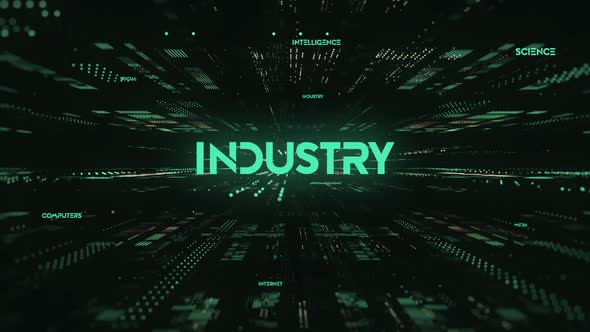 Sci Fi Digital Data Word Industry