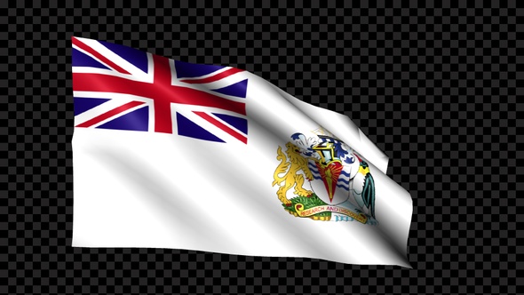 British Antarctic Territory Flag Blowing In The Wind