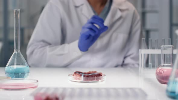 CGI Of Holographic Analysis Of Lab-Grown Meat