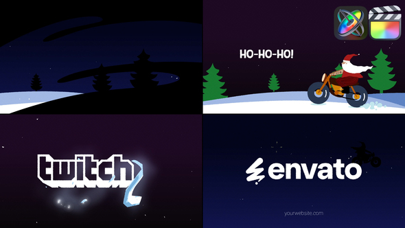 Santa On Bike Logo for FCPX alt