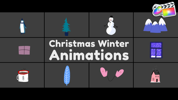 Christmas Winter Animations for FCPX alt