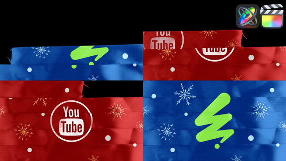 Christmas Ribbon Logo for FCPX alt