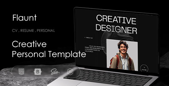 Flaunt – Personal Portfolio & Resume HTML Template – 0 Sold!