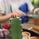 Hands of woman planting cactus on the table. - VideoHive Item for Sale