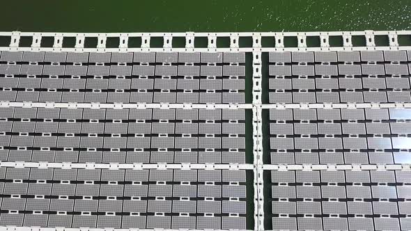 Floating Solar Panel on the pond