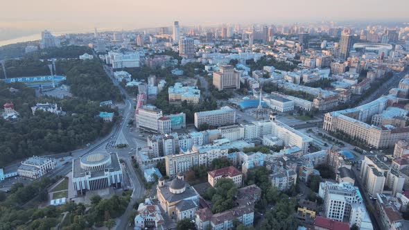 Kyiv, Ukraine Aerial View of the City. Kiev