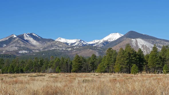 San Francisco Peaks Near Flagstaff Arizona Scenic Zoom In