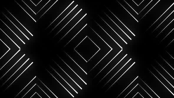 White Neon Lines VJ Loop Background