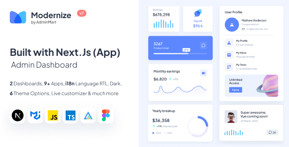 Modernize Next Js Admin Dashboard with App Directory