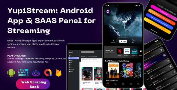 YupiStream Pro - TV & Movie Scraper with SaaS Multi-App Panel