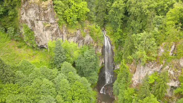 Drone Shot of the Waterfall Merisi