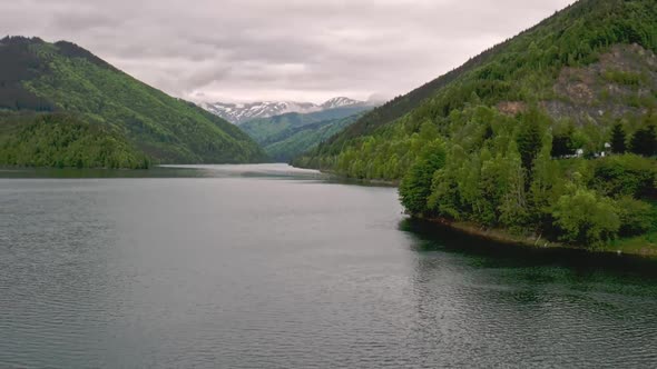 Mountain river dam