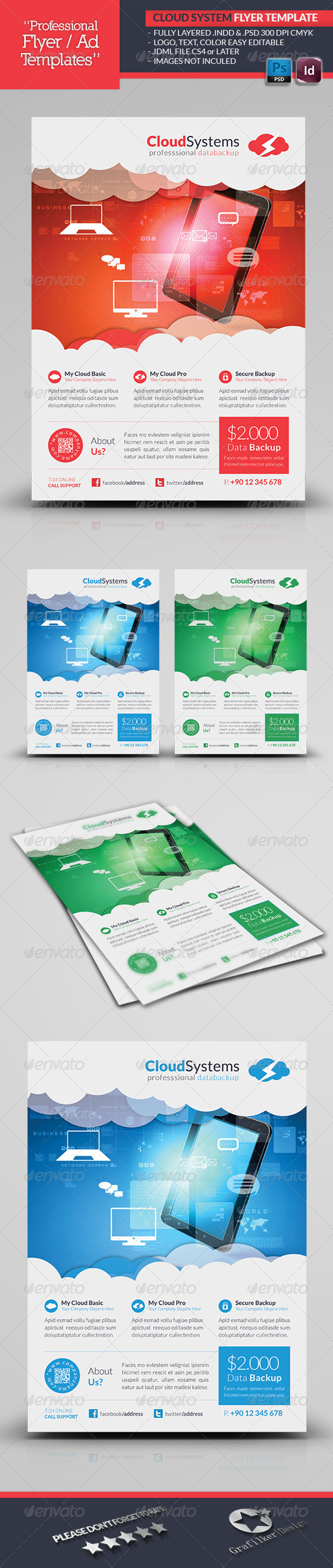 Cloud Systems Flyer Template