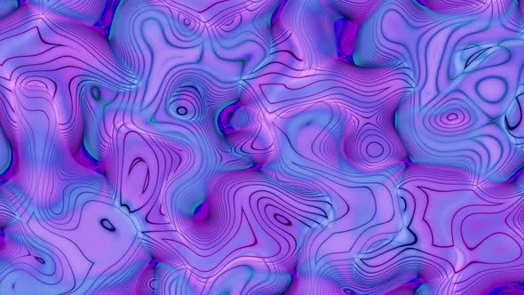 Blue Purple Color Abstract Seamless Line Pattern Liquid Animated Background