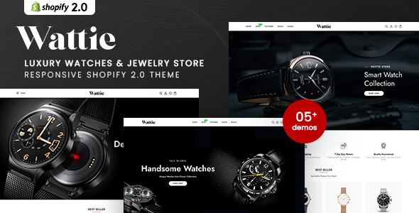 Wattie – Luxury Watches & Jewelry Store Shopify 2.0 Theme – 0 Sold!