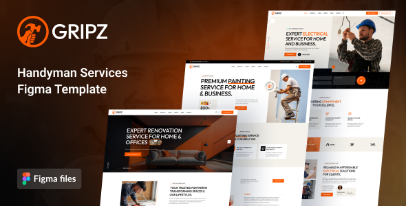 Gripz - Handyman Services Figma Template