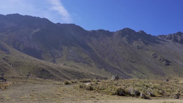 Panoramic view of Volcano Nevado de Toluca time lapse