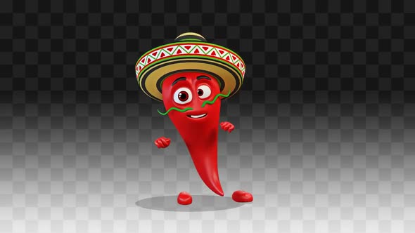 Chili Pepper Silly Dancing