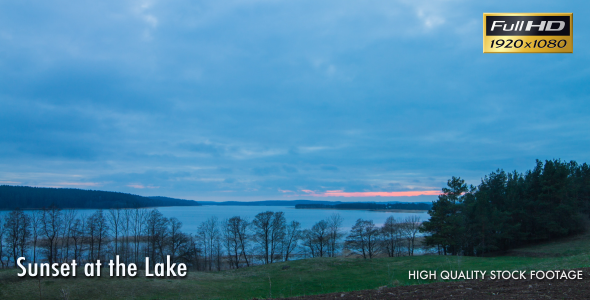 Sunset At the Lake Time Lapse