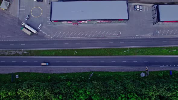 Highway Near Trees with Cars on It