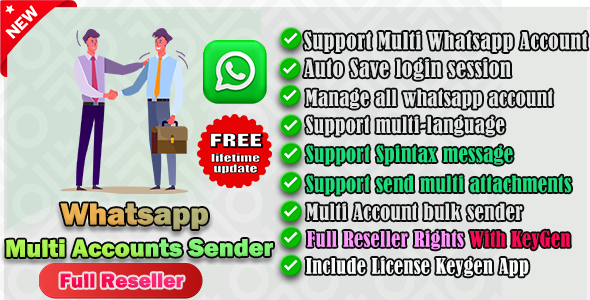 Multi Whatsapp Accounts Bulk Sender-Full Reseller